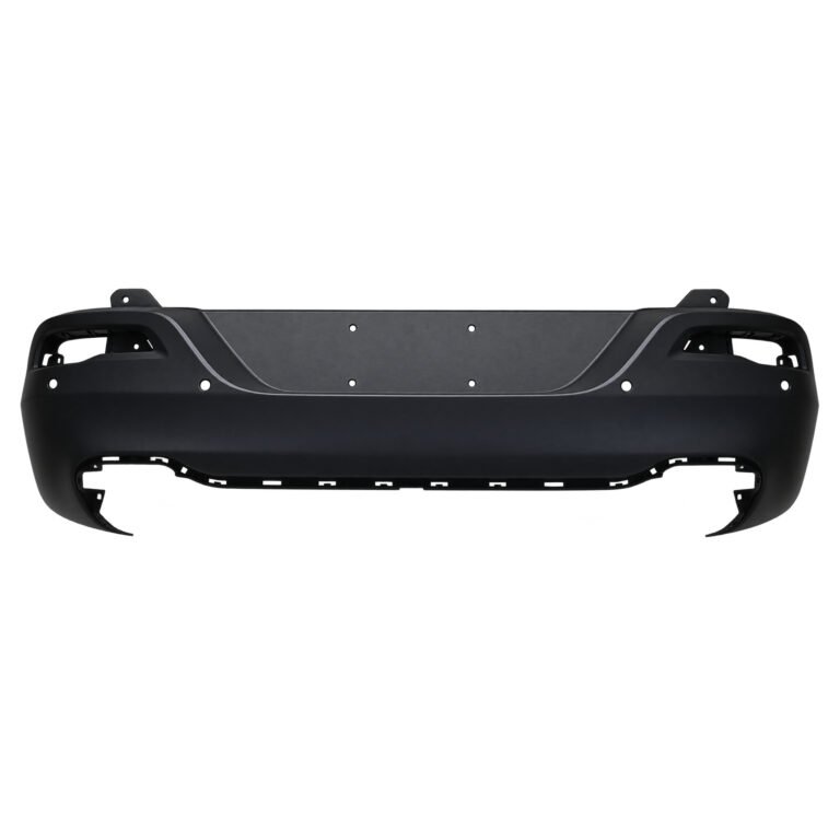 Cherokee upper rear bumper with four round face apertures, recessed upper centre and shaped corner openings
