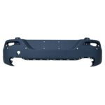Cherokee smooth primed upper rear bumper with four face openings, a recessed centre and raised curved ends