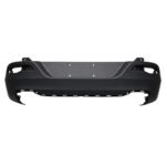 Cherokee upper rear bumper with a smooth central face, recessed upper section and raised corner shoulders