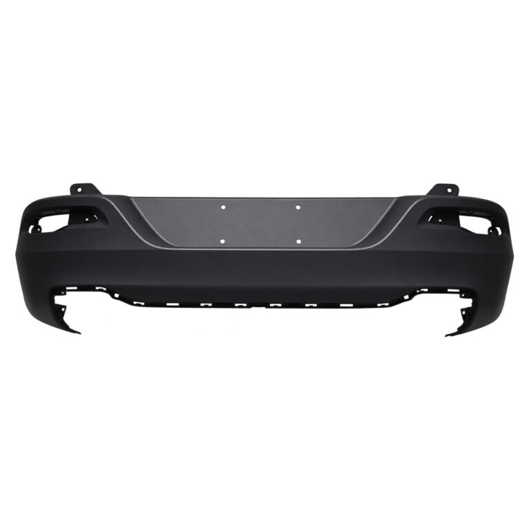 Cherokee upper rear bumper with a smooth central face, recessed upper section and raised corner shoulders