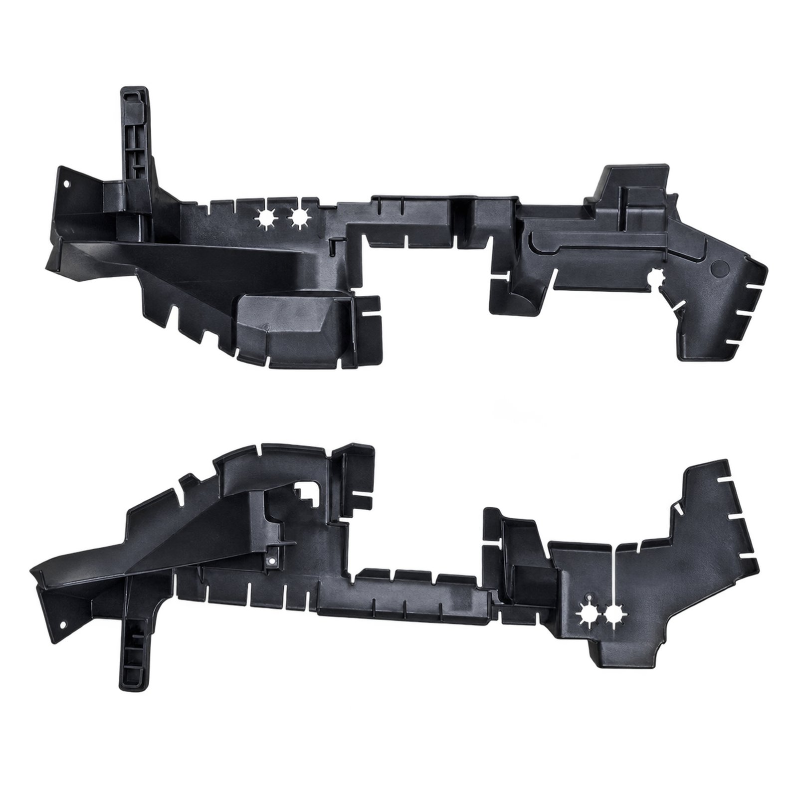 Side Air Deflectors Jeep Compass 2021–2025 air deflector panels with irregular stepped edges, tall ribs and deep lower cut-outs