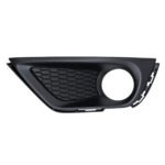 Compass black fog-light bezel base with a honeycomb face, circular lamp opening and exposed outer-edge attachment slots