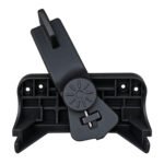Compass hood release handle with a long lever, round patterned pivot and ribbed base with four fixing holes