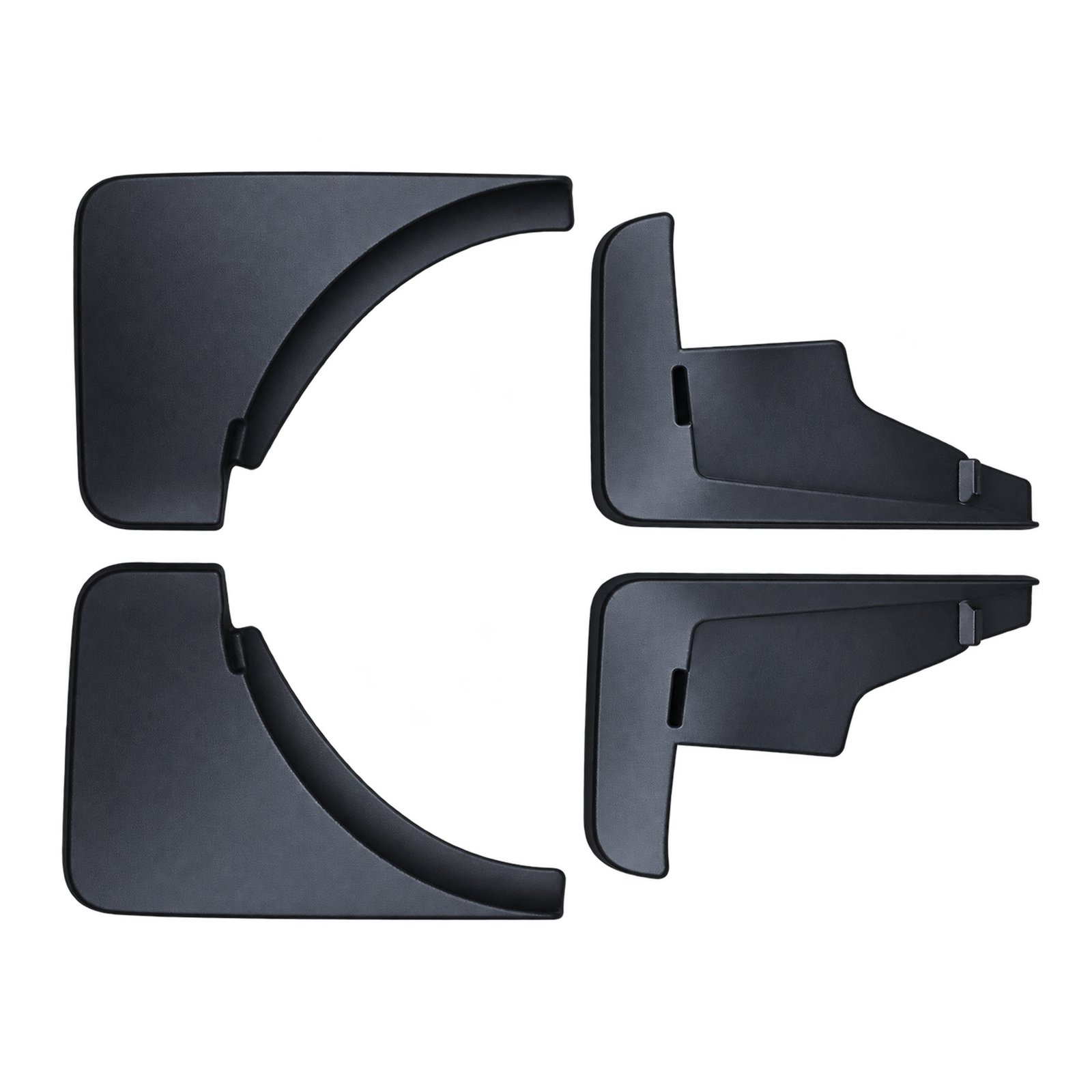 Compass Curved and Stepped Mud-Flap Profiles Jeep Compass mud-flap shapes with broad curved faces, stepped extensions and elongated fixing slots