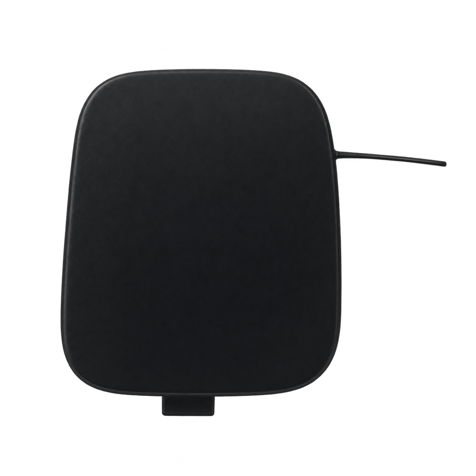 Jeep Compass Rear Bumper Tow Hook Cover Compass rear bumper tow-hook cover with a rounded rectangular face, narrow side extension and a lower tab