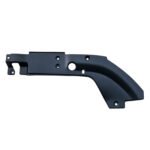 Compass right upper radiator cover with an angled outer return, round opening, narrow slot and shaped inner joint