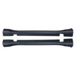 Compass side sill mouldings with narrow middle sections, broader ends and rectangular notches along the edges