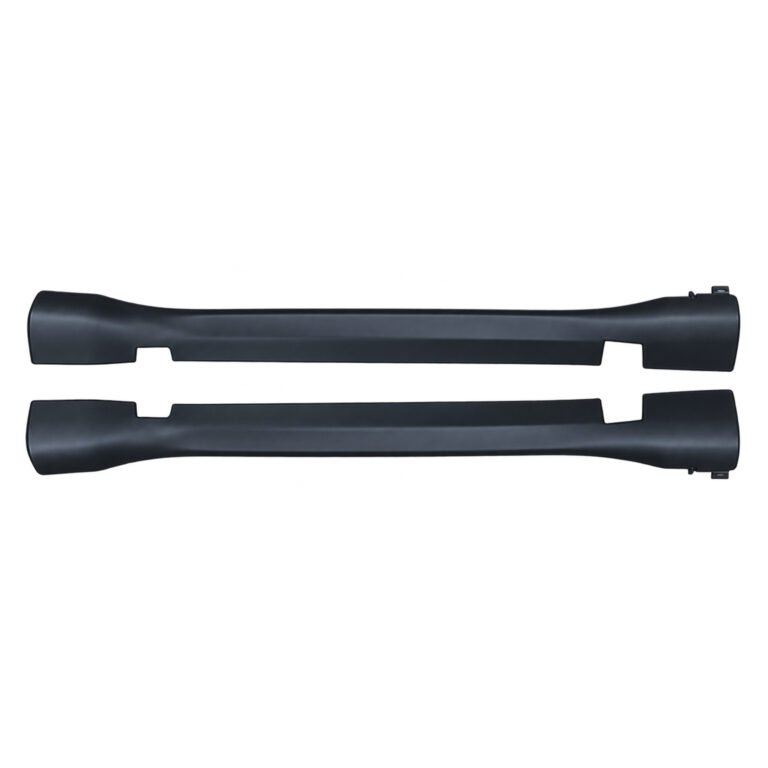 Compass side sill mouldings with narrow middle sections, broader ends and rectangular notches along the edges