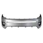 Compass upper front bumper with a long narrow centre opening, broad smooth face and raised corner returns