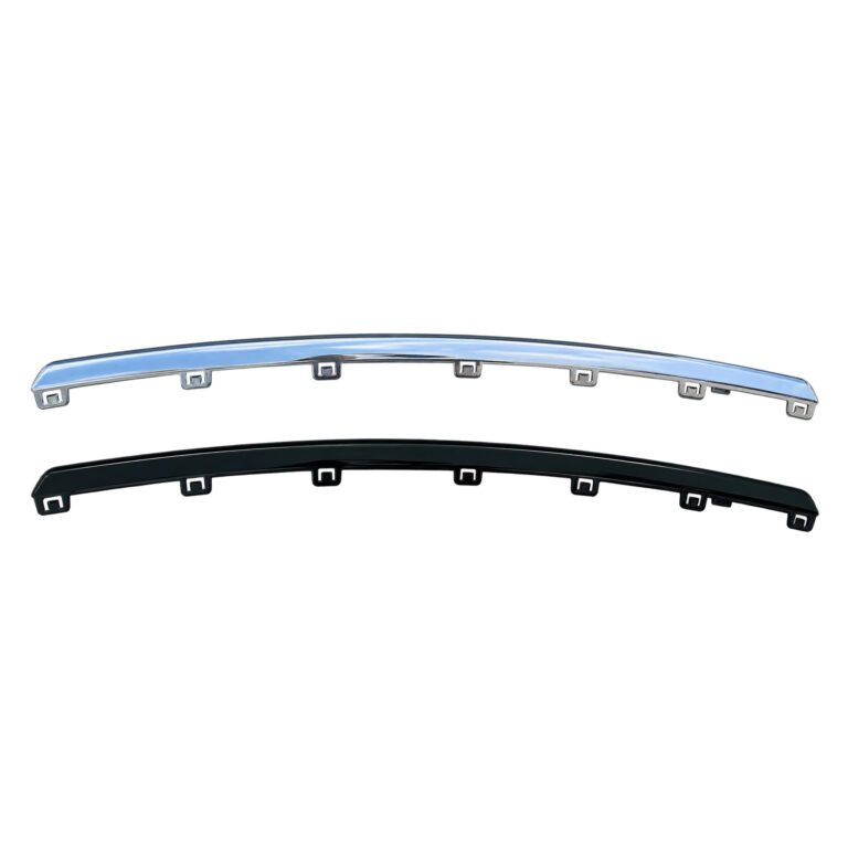 Front Bumper Bright Trim for Grand Cherokee WL, slim bowed strip with rectangular retaining tabs
