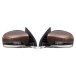 Grand Commander K8 door mirrors with brown rounded caps, clear lower strips, bright accents and triangular mounting bases