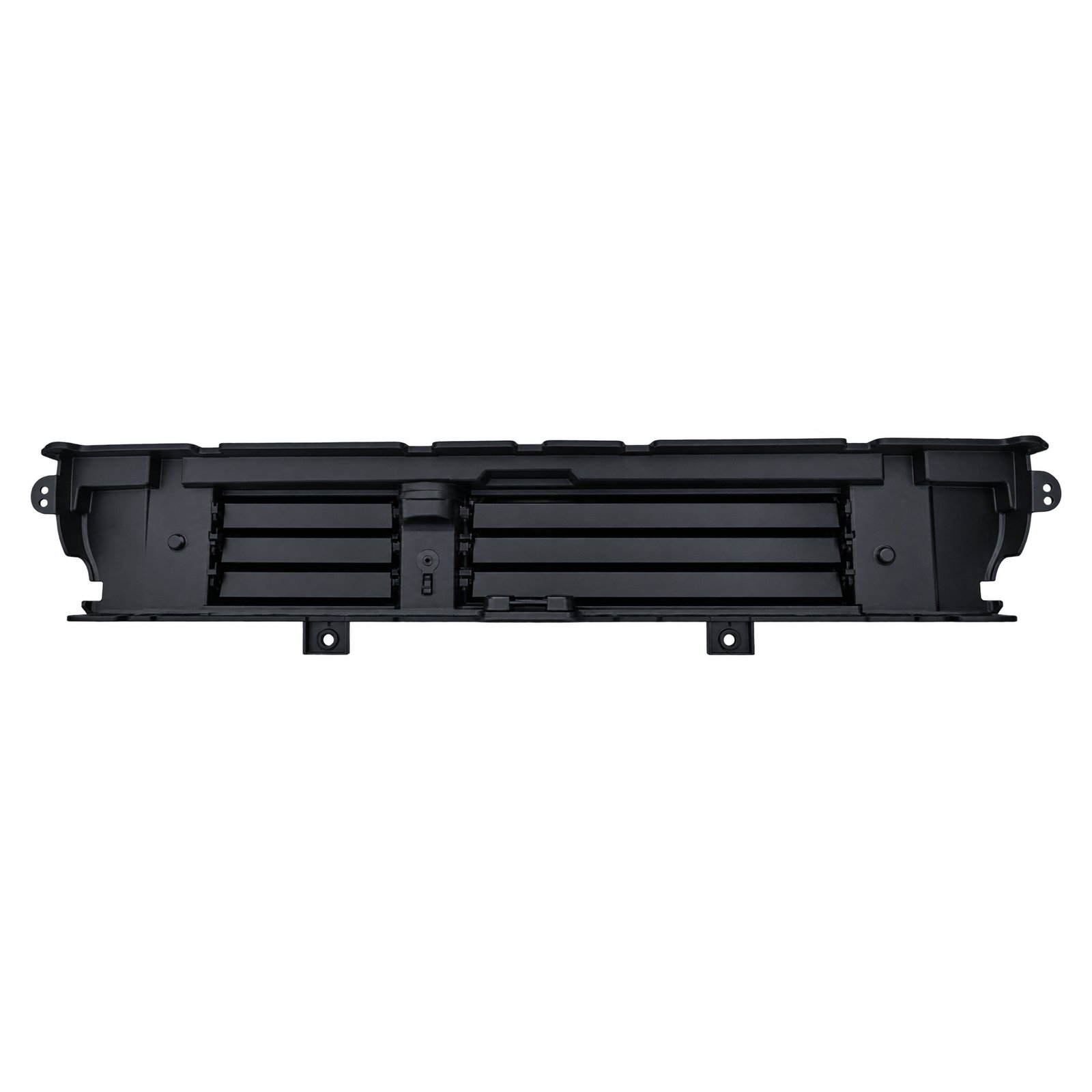 Grand Commander two-bank radiator shutter assembly Grand Commander radiator shutter assembly with unequal horizontal louvre banks, an offset upright and lower fixing tabs