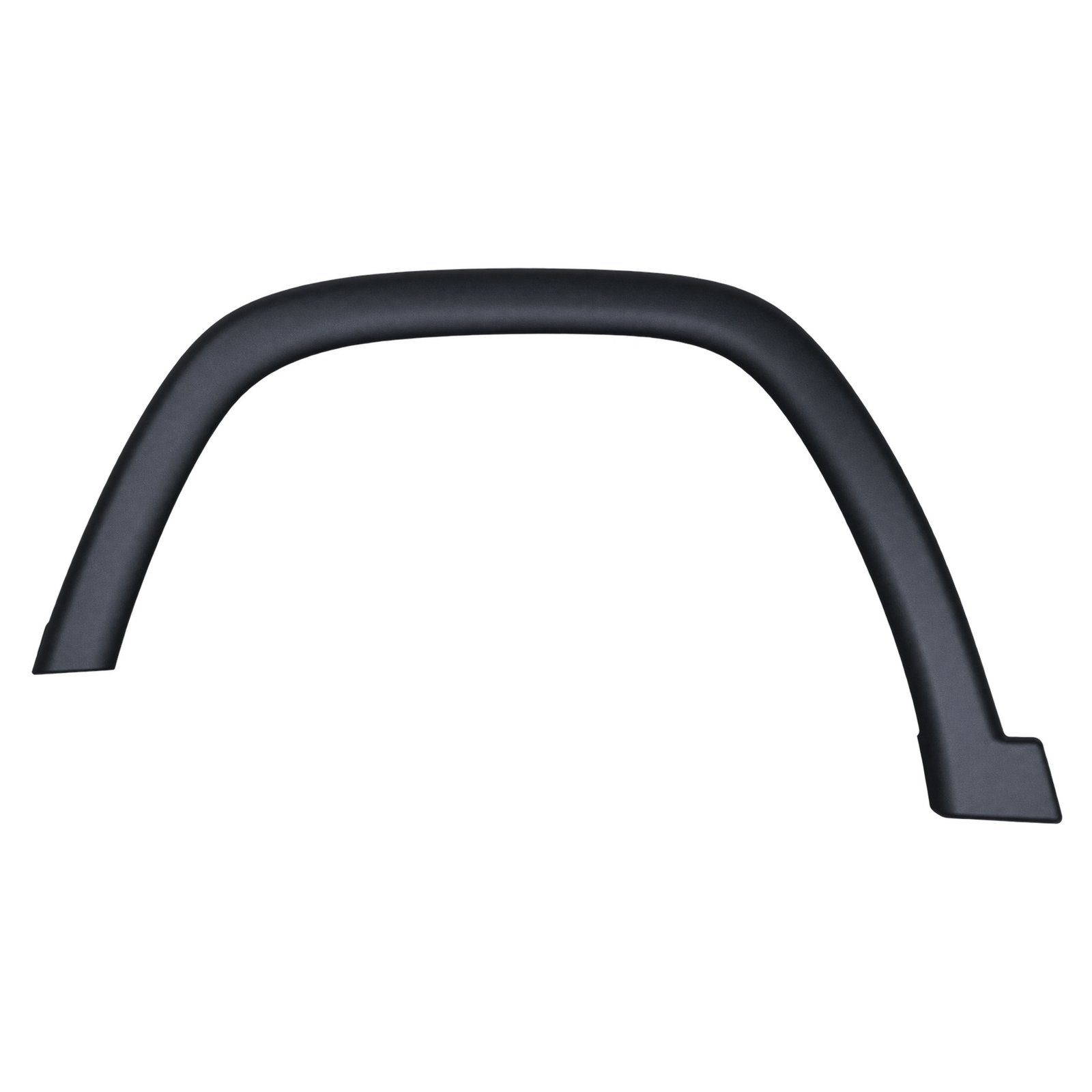 Grand Commander textured front wheel arch trim Textured front wheel arch trim for Grand Commander, showing a broad rounded arch and a stepped extension at one lower end
