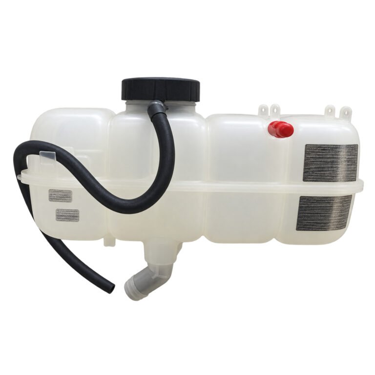 Grand Commander K8 water reservoir with rounded pale body, black top cap, looped hose and angled lower outlet