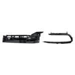 Wagoneer black headlight surround beside a long stepped bracket with upright fixing ears