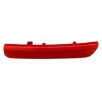 Wagoneer front bumper side lamp with a long red lens, smooth upper band and patterned lower face