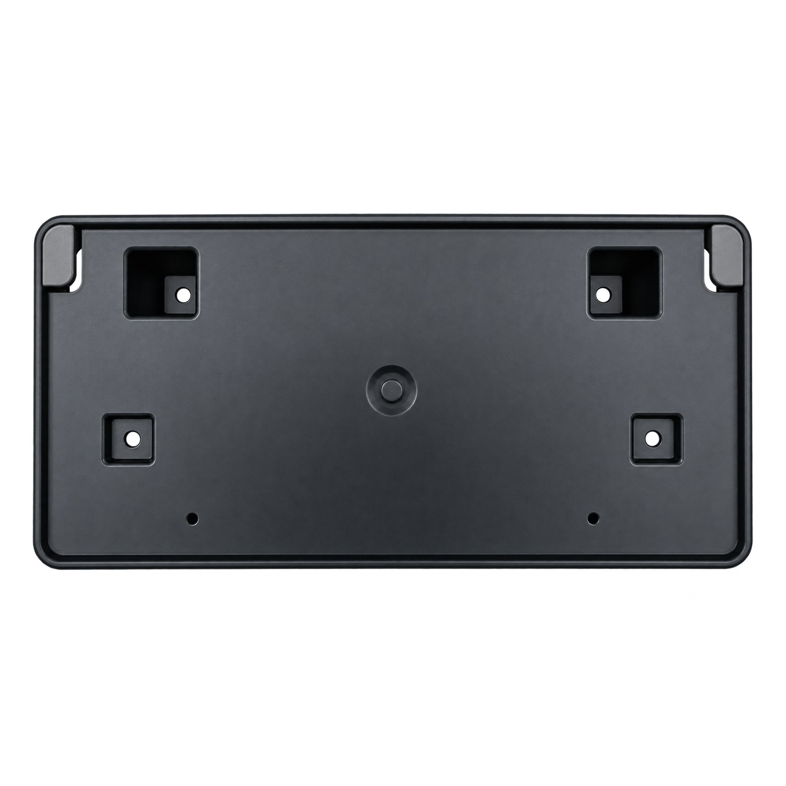 Jeep Wagoneer Front License Plate Panel Wagoneer license plate panel with four square fixing recesses, a circular centre boss and clipped upper corners