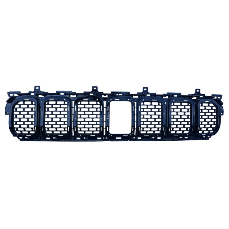 Wagoneer grille mesh frame with six mesh-filled side areas, an open centre rectangle and upper attachment ears