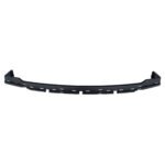 Wagoneer lower bumper air deflector with a narrow bowed rail, central notch, rectangular slots and angled ends