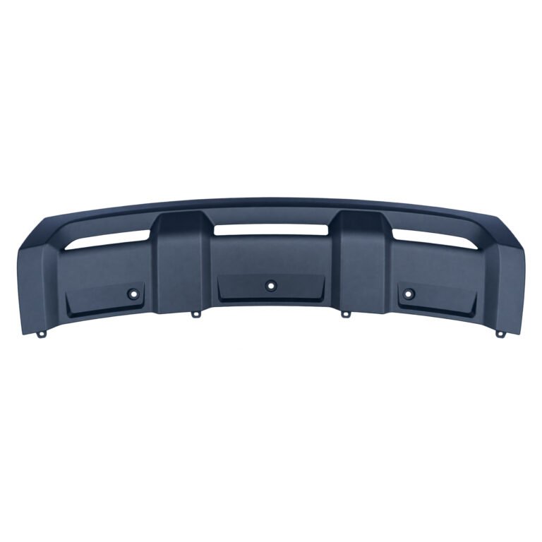 Wagoneer lower bumper trim panel with three recessed faces, raised vertical divisions and horizontal upper openings