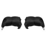 Wagoneer rear fender liners with rounded shell-like faces, deep lower arch openings and irregular fixing edges
