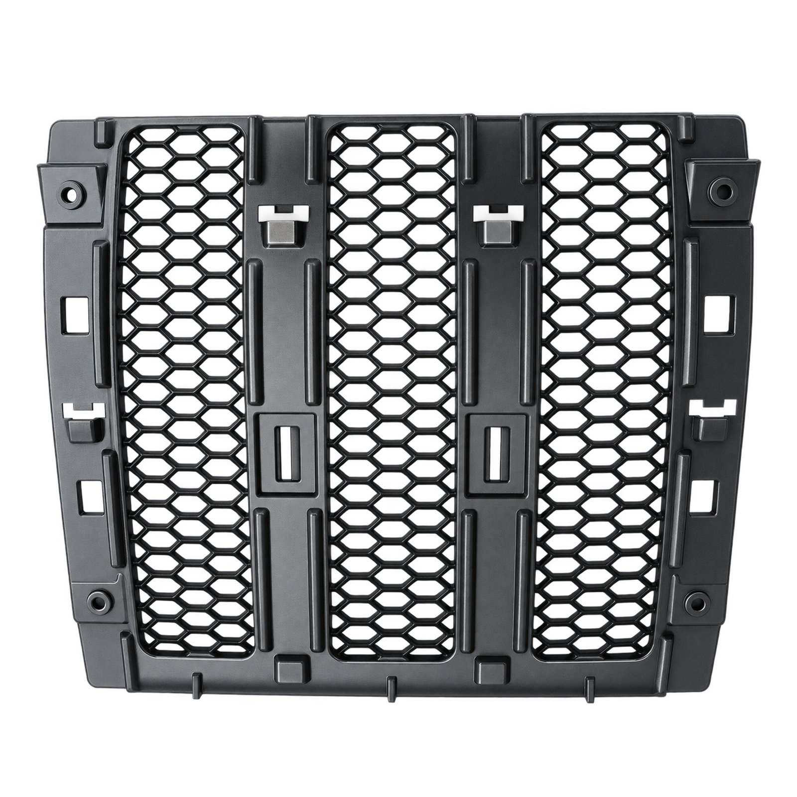 Wrangler three-window centre inner grille Wrangler centre inner grille with three honeycomb windows, two ribbed solid strips and rectangular fixing openings