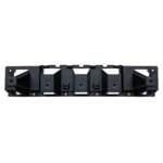 Wrangler inner front bumper bracket with repeated box-shaped projections, angled end supports and round fixing bores