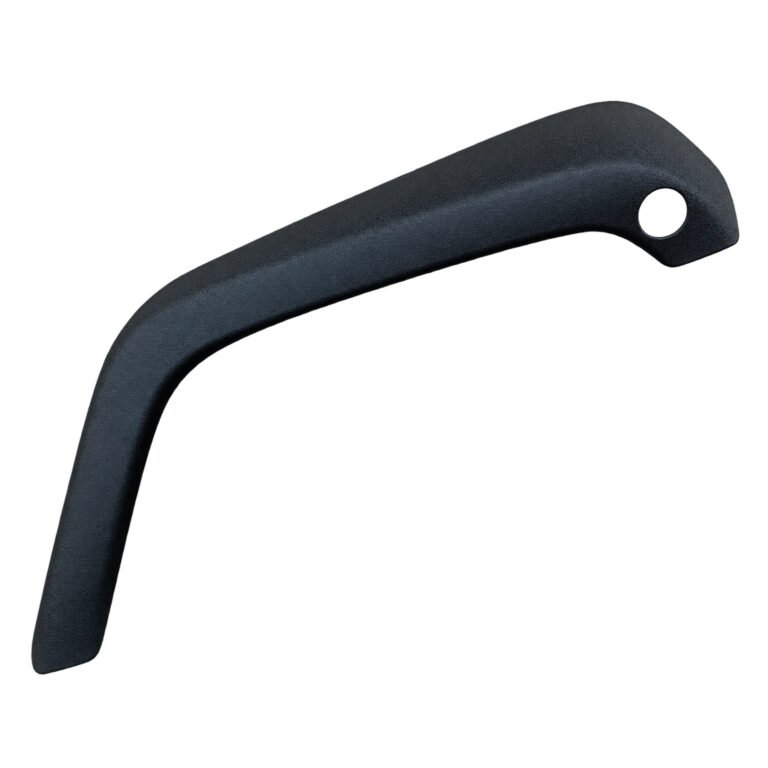 Textured black front fender flare for Jeep Wrangler JK 2007–2017 with angular arch and circular end opening