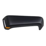 Black Wrangler front flare with textured upper face, downturned end and clear strip above an amber lens area