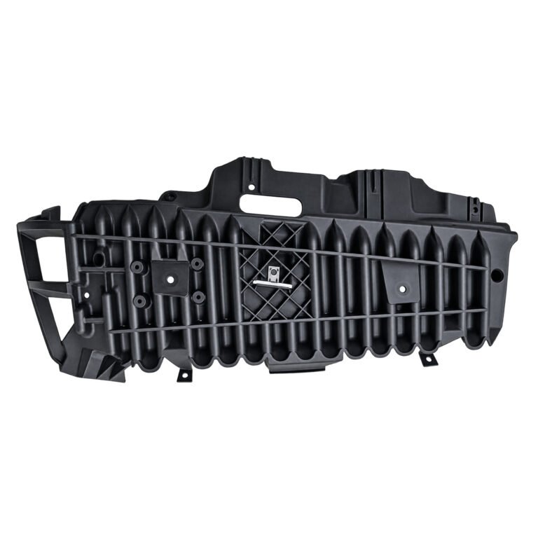 Jeep Wrangler Rubicon fender flare bracket with deep ribs, a central lattice and raised mounting holes